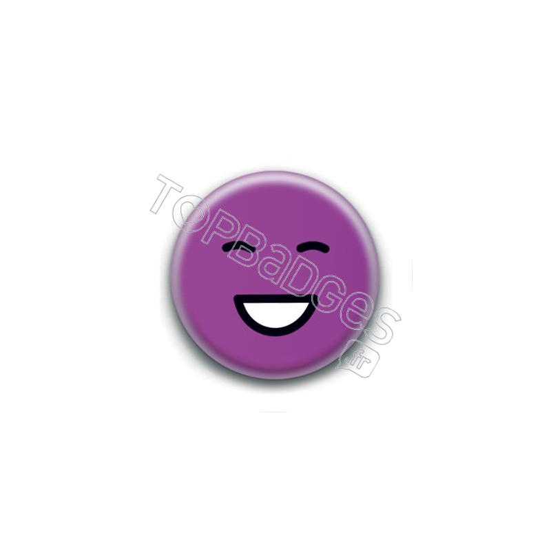 Badge : Smiley violet