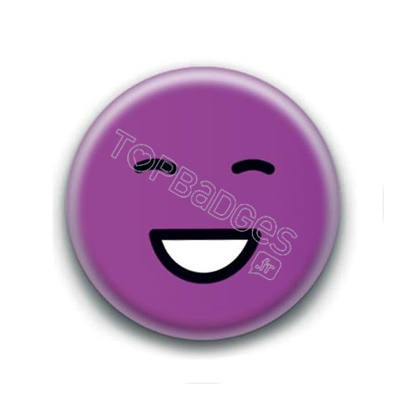 Badge : Smiley violet