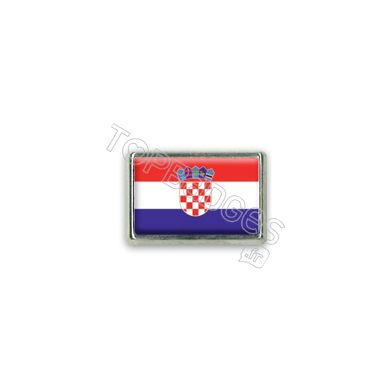 Pins rectangle : Drapeau Croatie