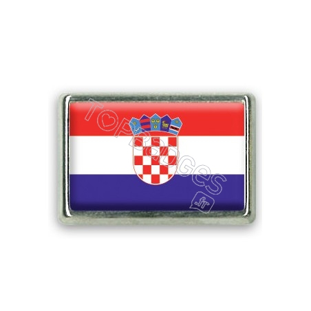 Pins rectangle : Drapeau Croatie