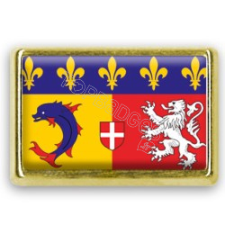Pins rectangle : Drapeau Rhône-Alpes