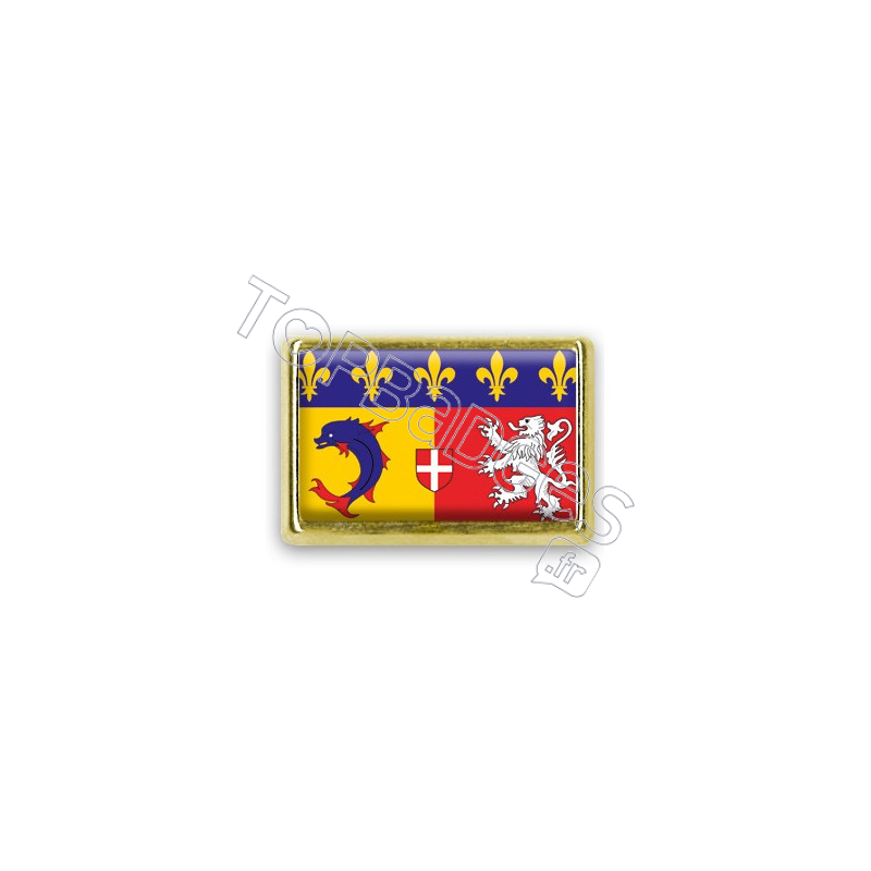 Pins rectangle : Drapeau Rhône-Alpes