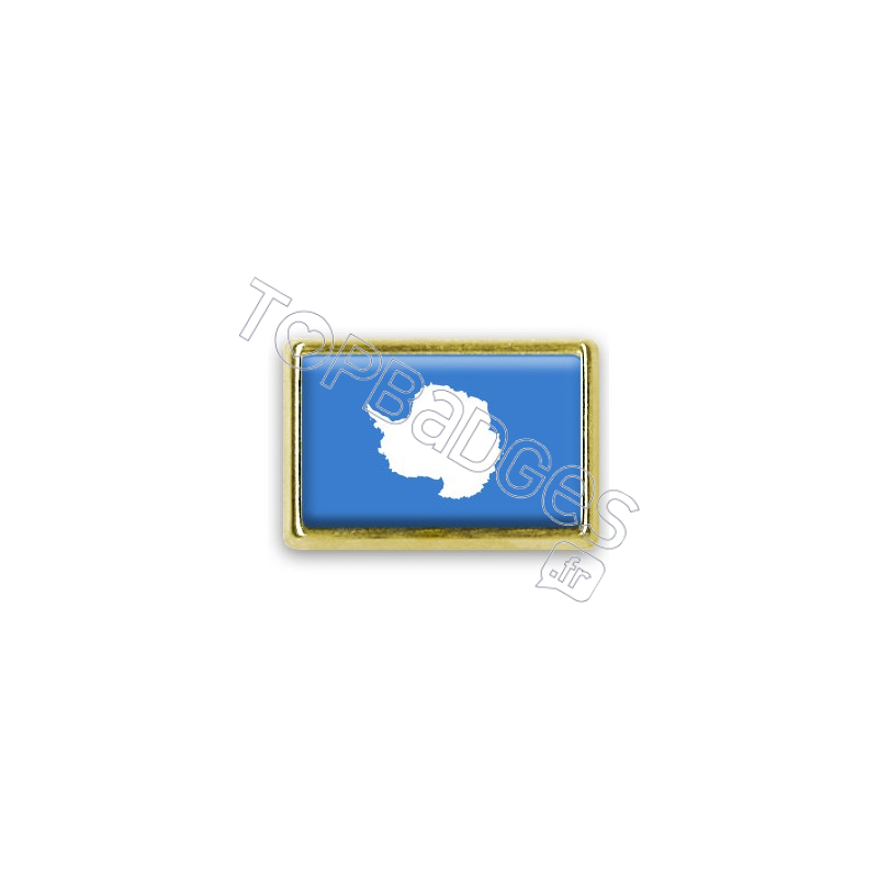 Pins rectangle : Drapeau Antarctique