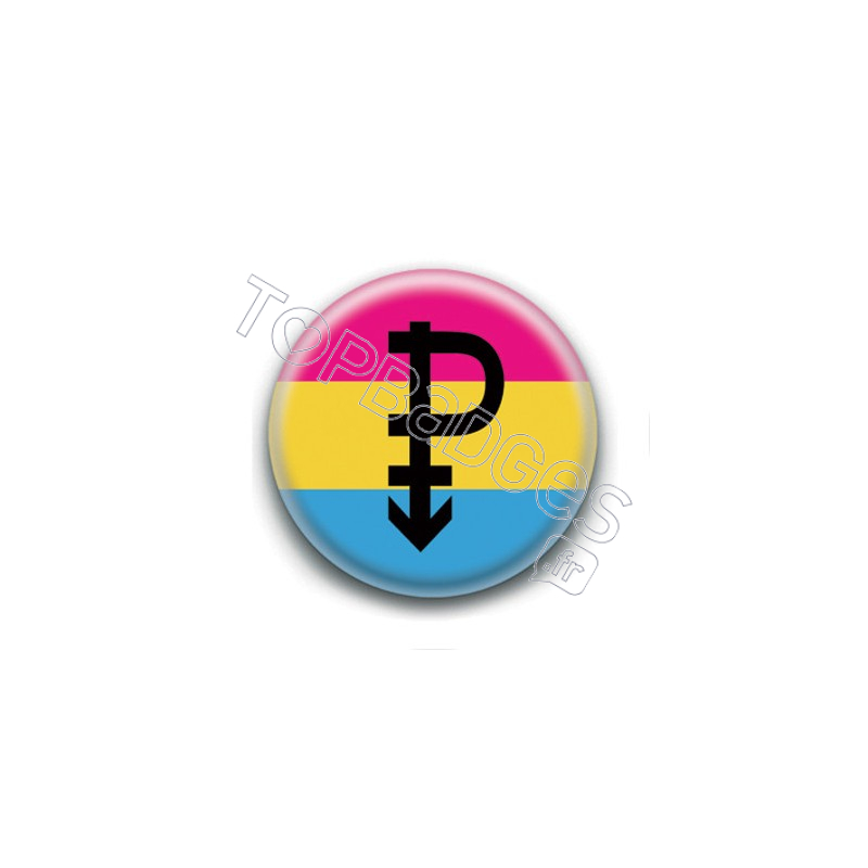 Badge : Drapeau symbole pansexuel