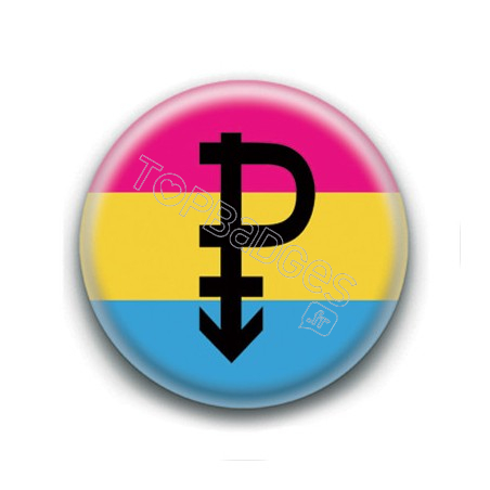 Badge : Drapeau symbole pansexuel