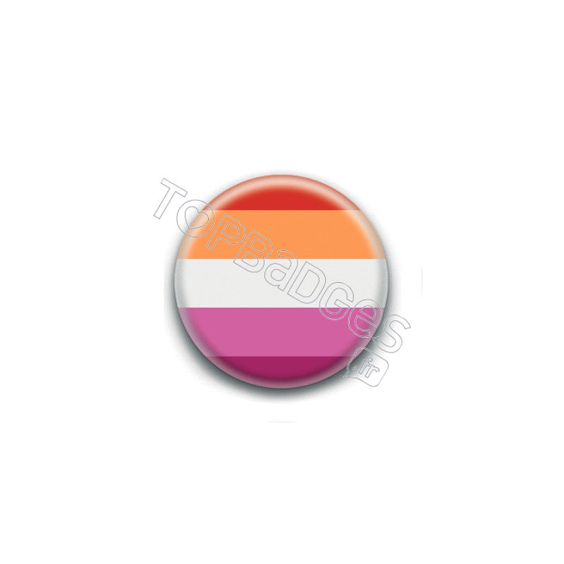 Badge : Drapeau fierté lesbienne