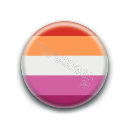 Badge : Drapeau fierté lesbienne