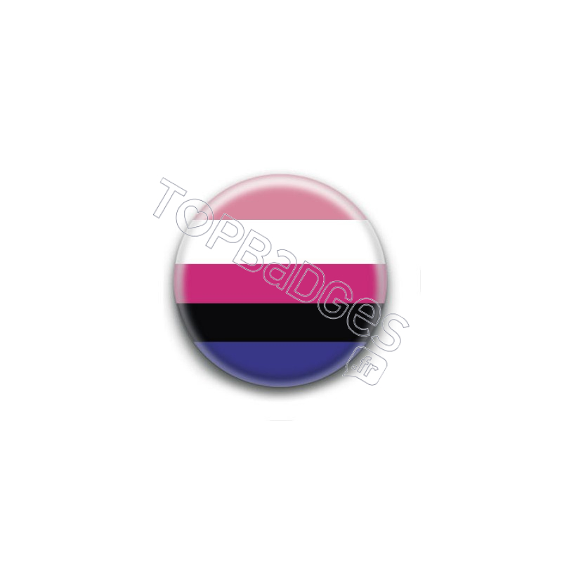 Badge : Drapeau genre-fluide