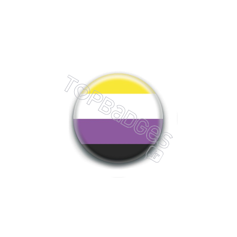 Badge : Drapeau non-binaire