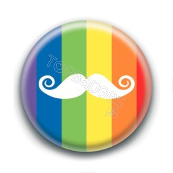 Badge : Moustache LGBTQIA+