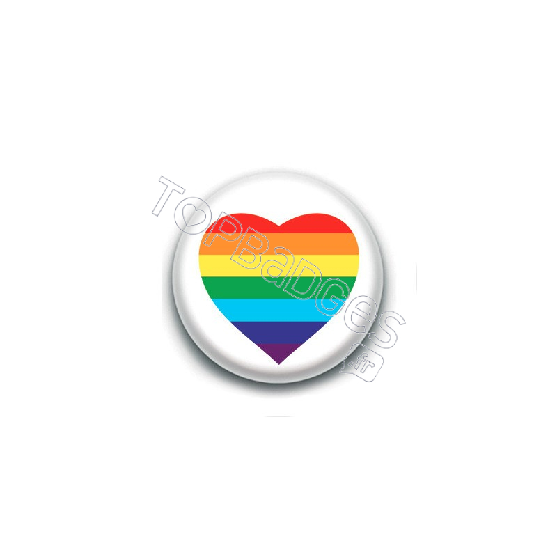 Badge : Cœur LGBTQIA+