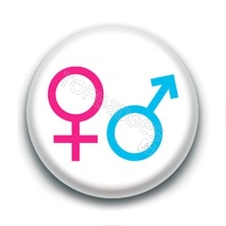 Badge : Symbole homme et femme