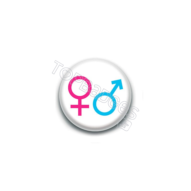 Badge : Symbole homme et femme