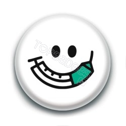 Badge : Vaccin, smiley