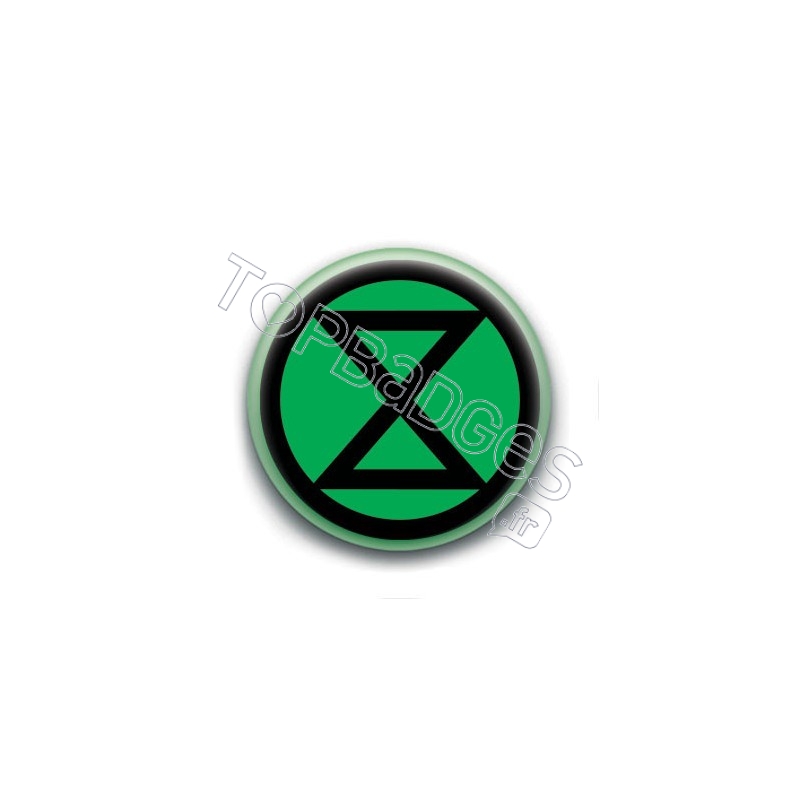 Badge : Extinction Rebellion XR, vert