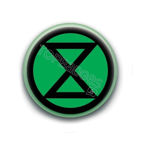 Badge : Extinction Rebellion XR, vert