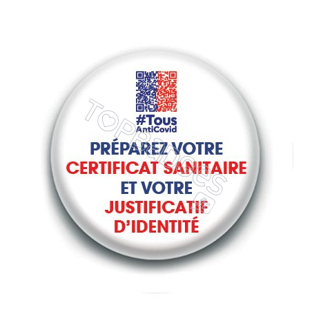 Badge : Préparez votre certificat sanitaire