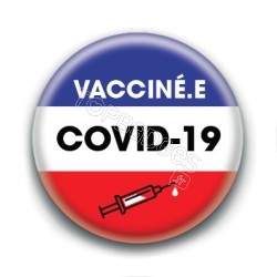 Badge : Vacciné.e covid-19, France