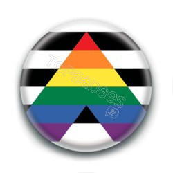 Badge : Drapeau allié.es