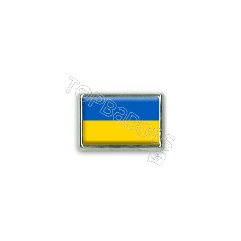 Pins rectangle : Drapeau Ukraine