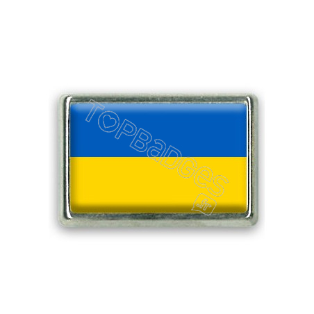 Pins rectangle : Drapeau Ukraine