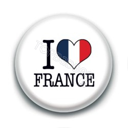 Badge : I Love France, coeur