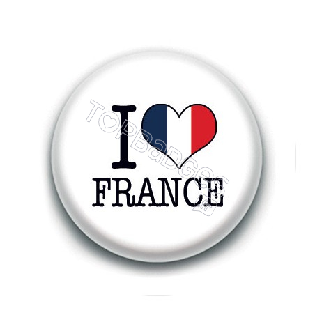 Badge : I Love France, coeur