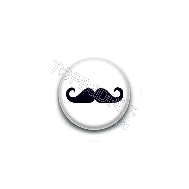 Badge : Longue moustache noire
