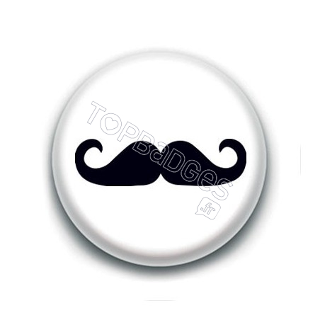 Badge : Longue moustache noire