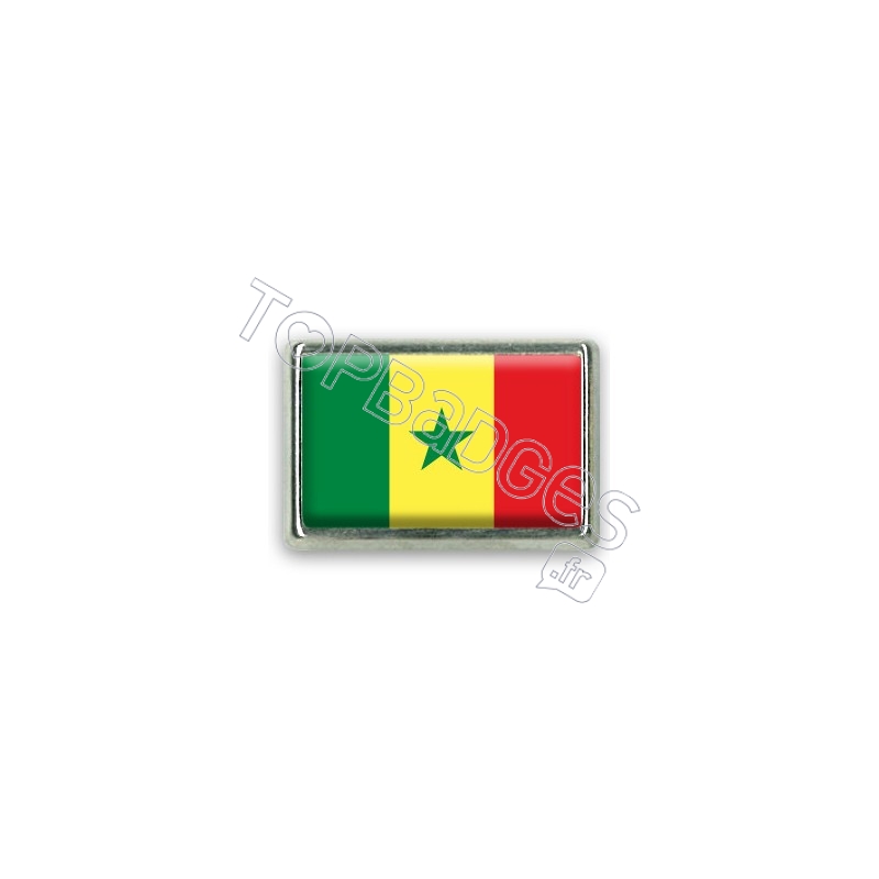 Pins rectangle : Drapeau Sénégal