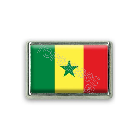 Pins rectangle : Drapeau Sénégal