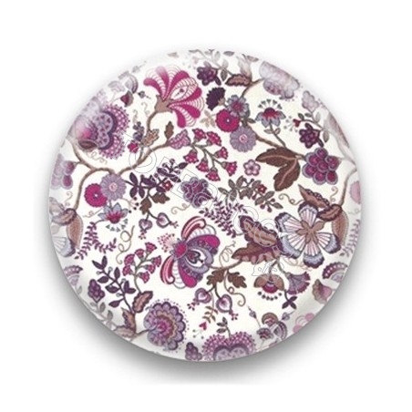Badge fleurs violettes