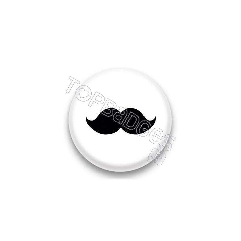 Badge Grosse moustache noire