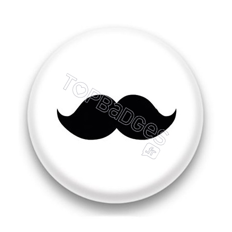 Badge Grosse moustache noire