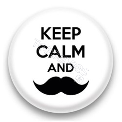 Badge Keep calm and mustach