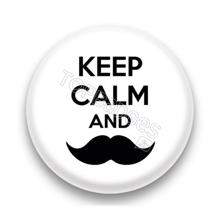 Badge Keep calm and mustach