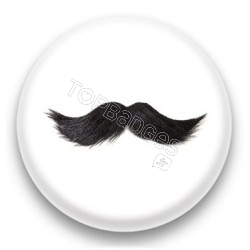 Badge Moustache grise