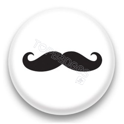 Badge Longue moustache grise