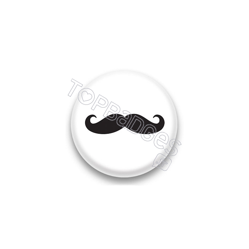 Badge Longue moustache grise