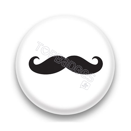 Badge Longue moustache grise