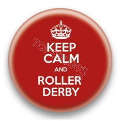 Badge Keep Calm And Roller Derby