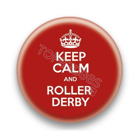 Badge Keep Calm And Roller Derby