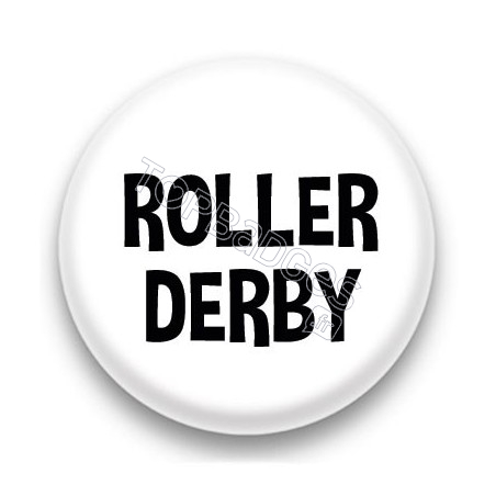 Badge Roller Derby fond blanc