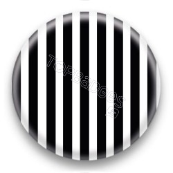 Badge : Rayures noires et blanches