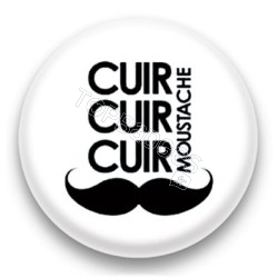 Badge cuir cuir cuir moustache