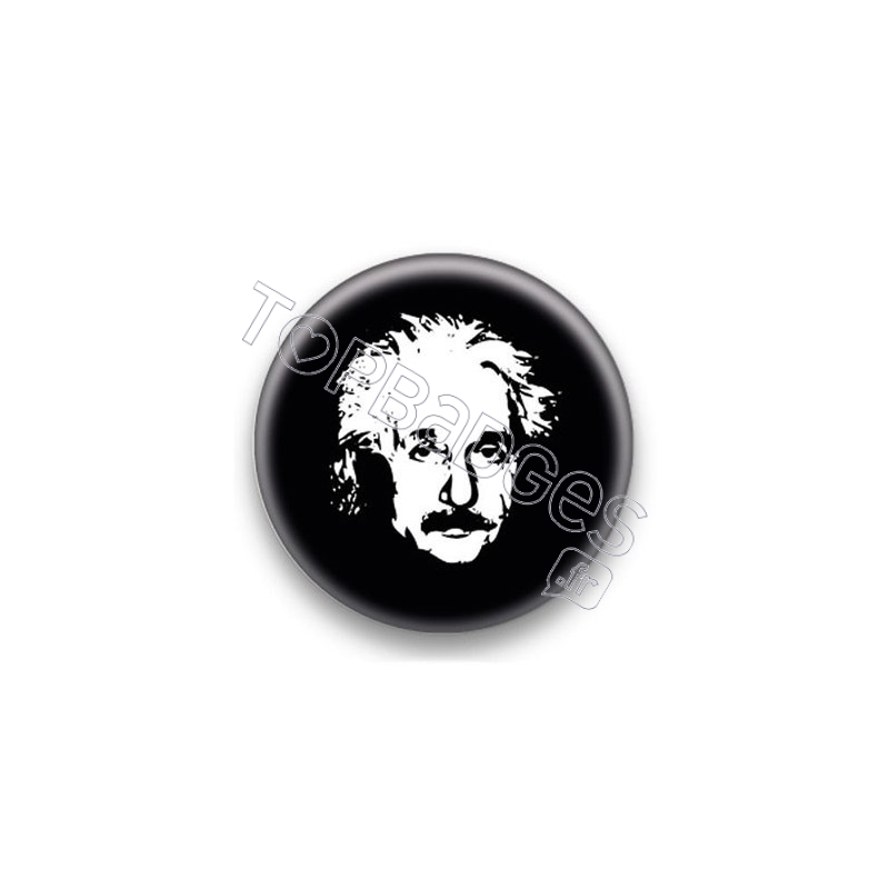 Badge : Bichromie, scientifique Albert Einstein