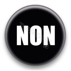 Badge Non fond noir