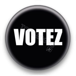 Badge Votez fond noir