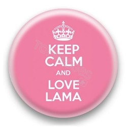 Badge Keep Calm and Love Lama