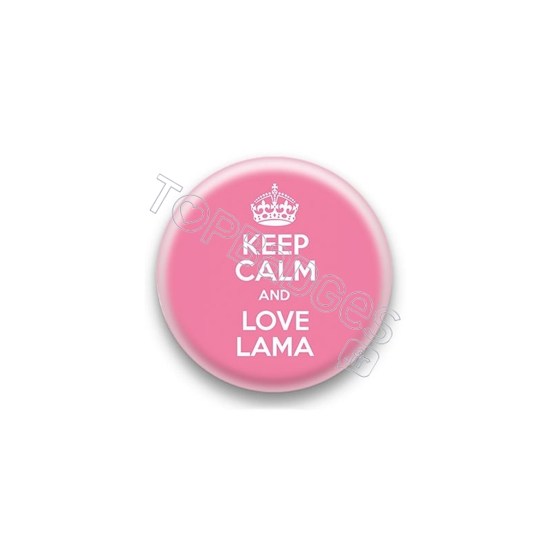 Badge Keep Calm and Love Lama